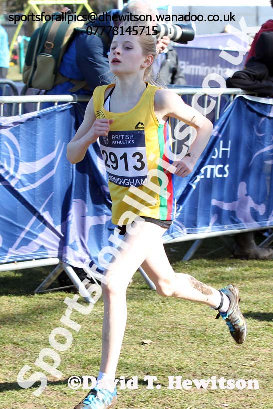 Girls under-13s Inter Counties Cross Country,  Cofton Park, Birmingham. Photo: David T. Hewitson/Sports for All Pics